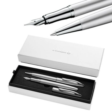 Zestaw Pelikan Jazz Noble Elegance Długopis + Pióro wieczne, Silver - 2